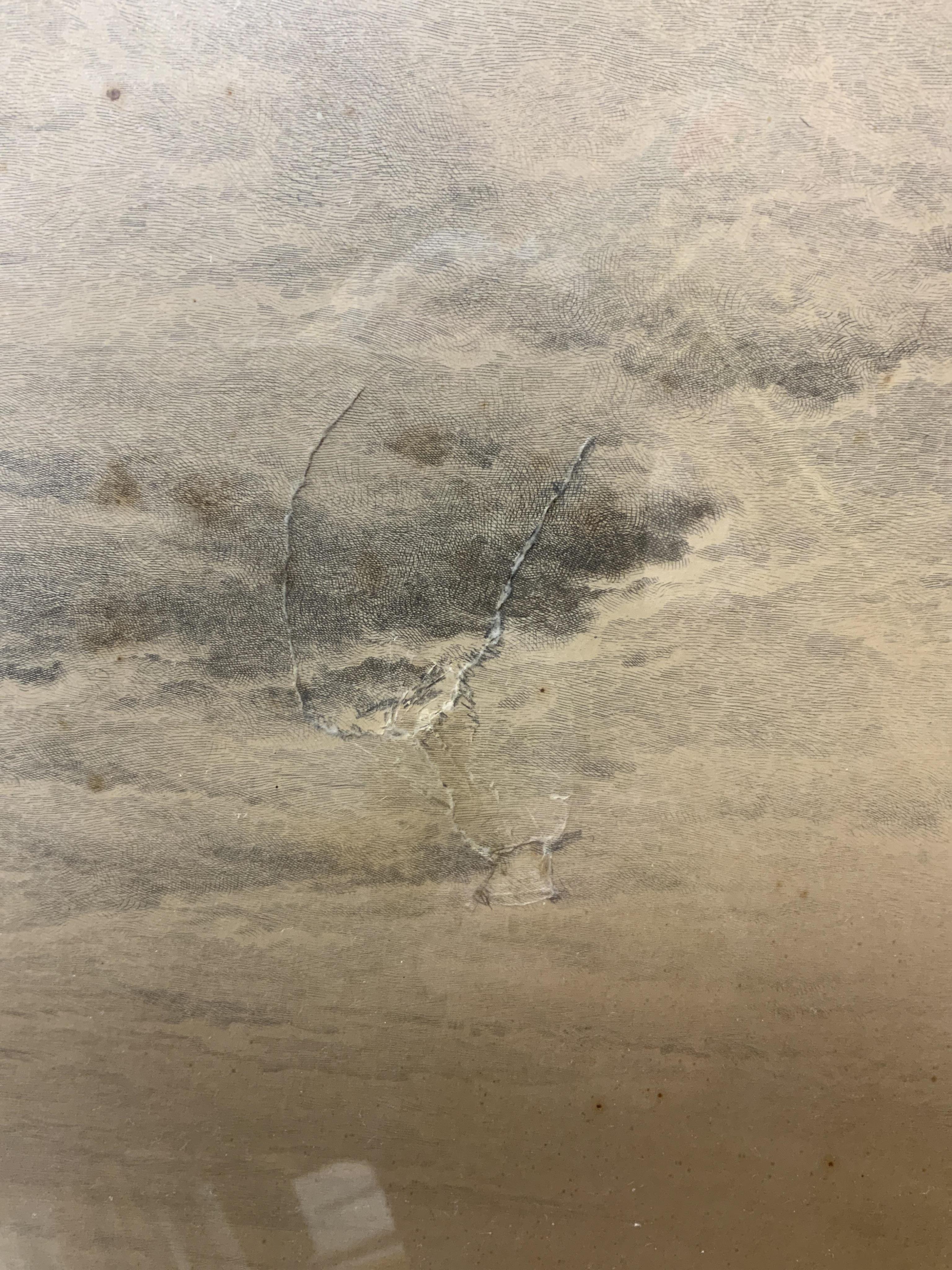 After Benjamin Williams Leader (1831-1923), Riverscape, Victorian print, together with two other prints, 48 x 81cm